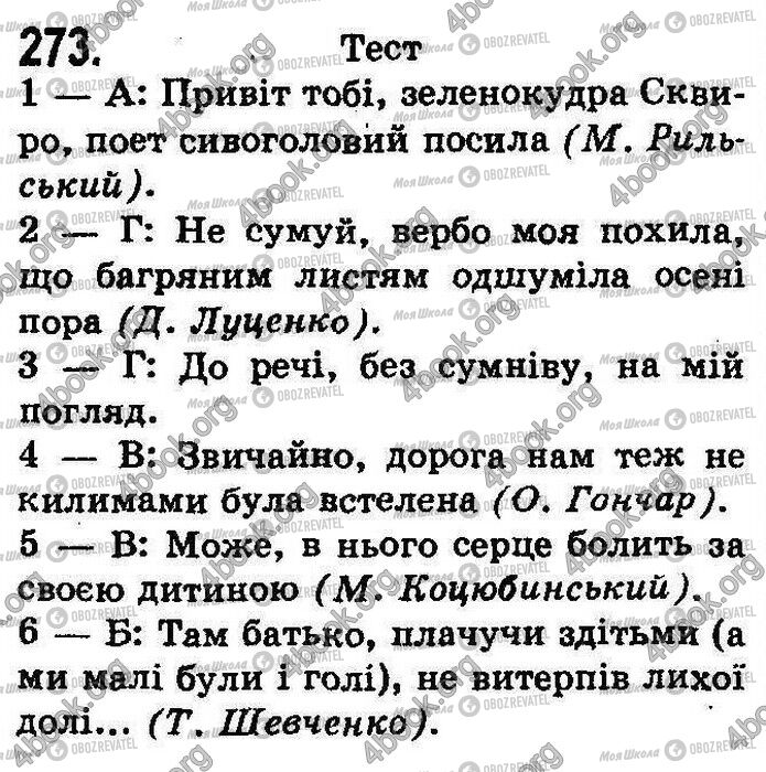 ГДЗ Укр мова 8 класс страница 273